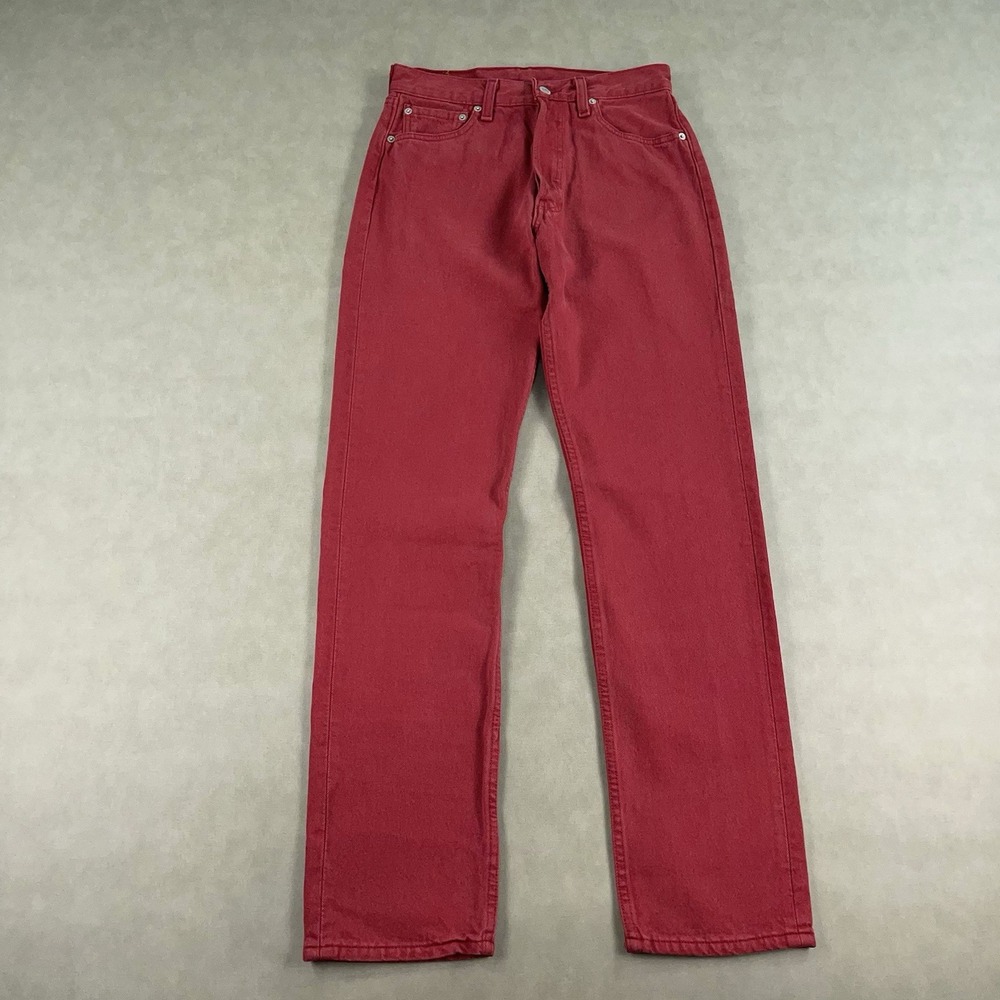 Vintage Levis 501 Jeans 29x32 (Fits 27x32) Red Button Fly 90s Y2K Made in USA